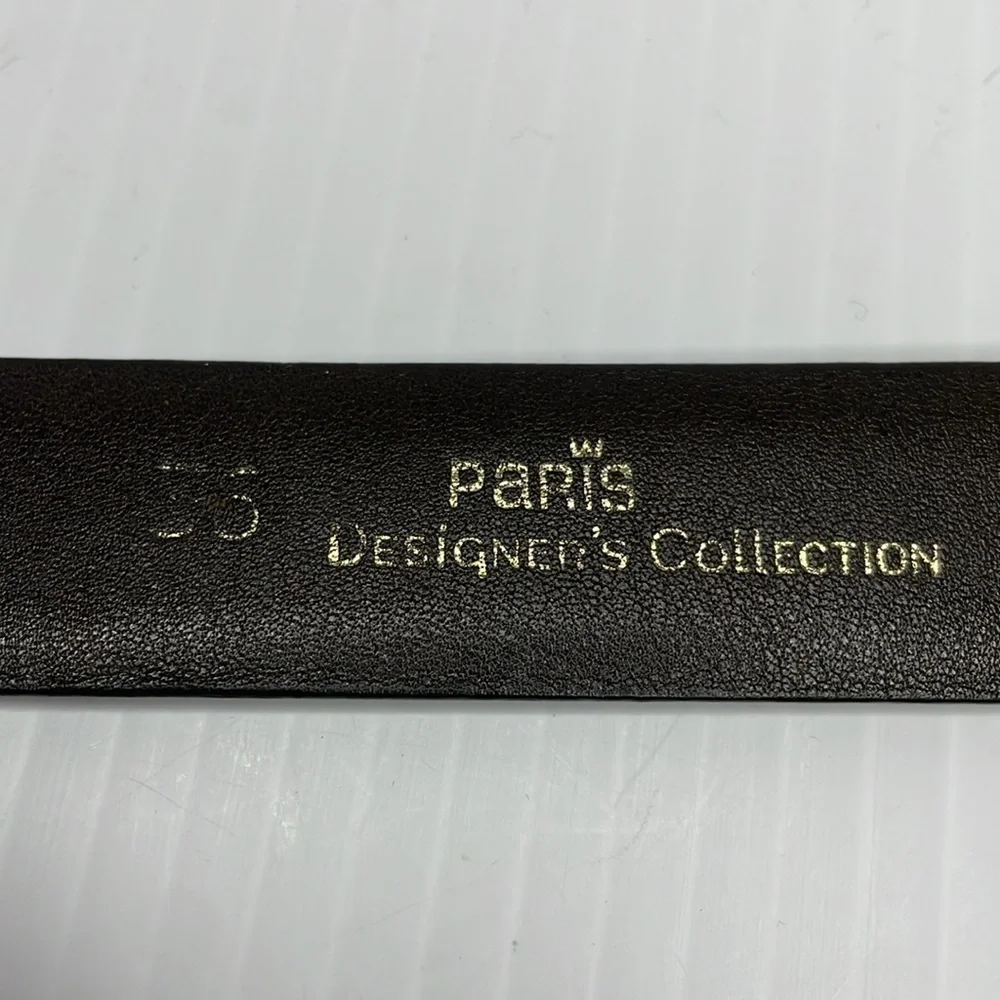 Paris Designers Collection Women’s Belt Sz 36 Toro Calfskin Glove Tanned Cowhide